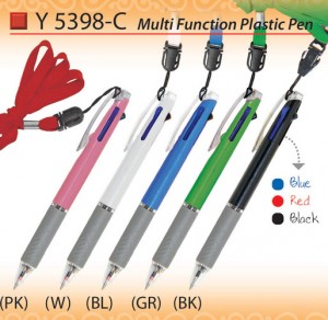 plastic pen with lanyard
